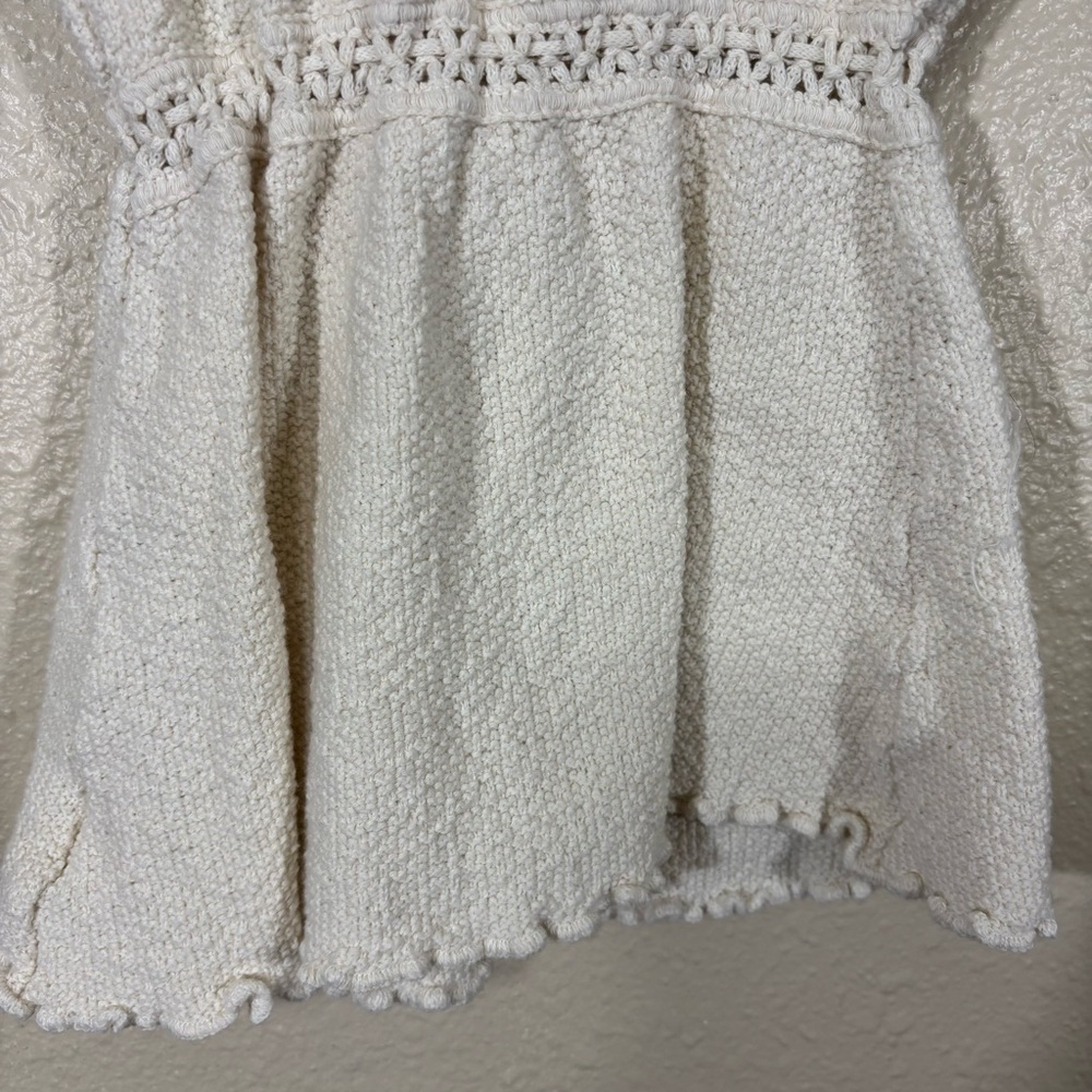 Peruvian Cotton Terry Cloth Baby Dress With Hand Embroidery Size 6-12M - Picture 7 of 8